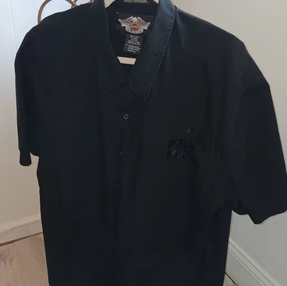 Harley-Davidson Black Casual Button Down Shirt - Picture 2 of 5
